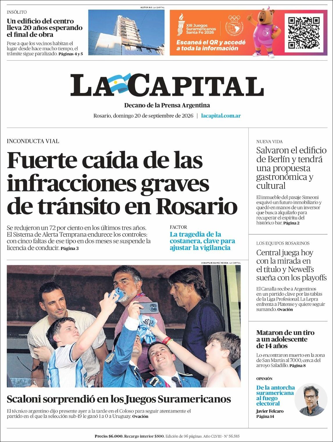 Media Panel - Developments and Systems | ESTILO Z CORRIENTES - Tapa del diario La Capital Rosario