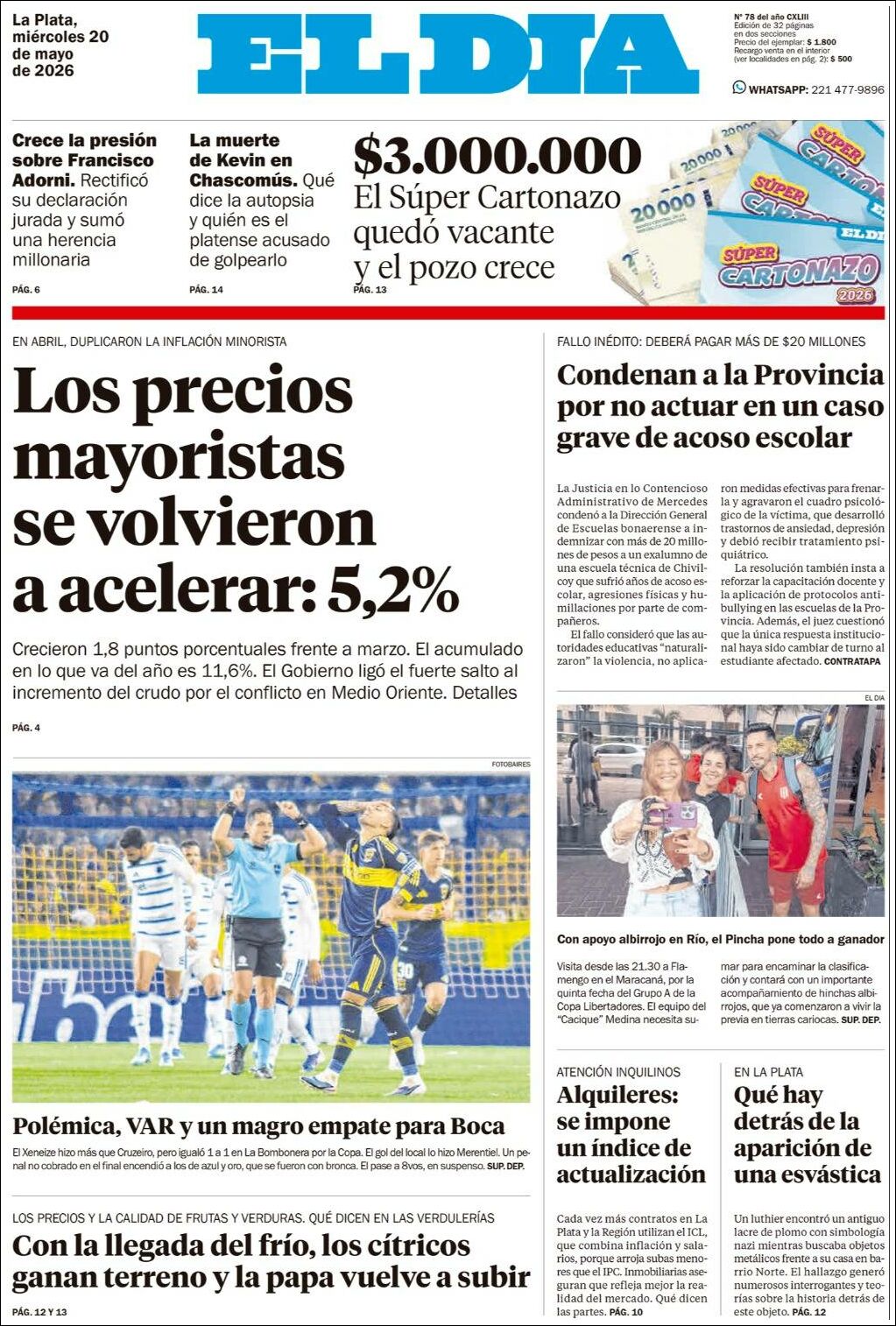 Media Panel - Developments and Systems | ESTILO Z CORRIENTES - Tapa del diario El Día
